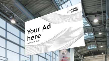 Example of a banner in the trade fair boulevard
